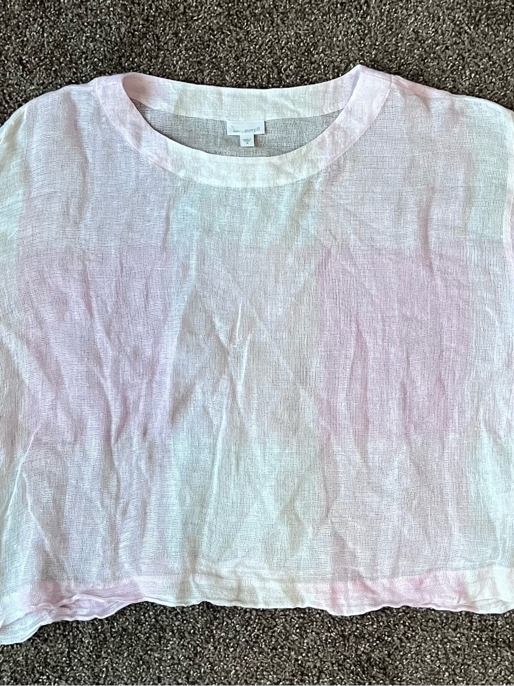 J. Jill Light Pink Linen Tee